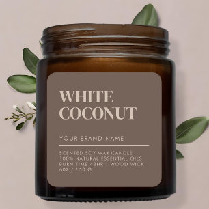 Simple minimalist modern candle food product label