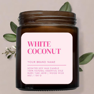 Simple minimalist modern candle food product label