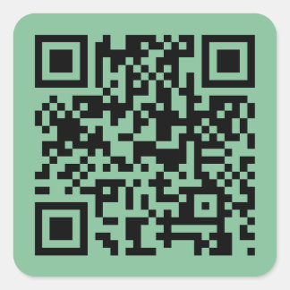 Simple Minimalist Modern Customise QR Code Square Sticker