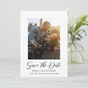 Simple Minimalist Modern Elegant Wedding Save The Date