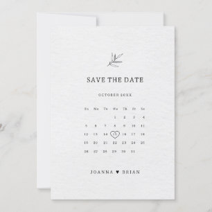 Simple Minimalist Modern Eucalyptus Olive Wedding Save The Date