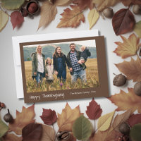 Simple Minimalist Modern Family Photo Thanksgiving