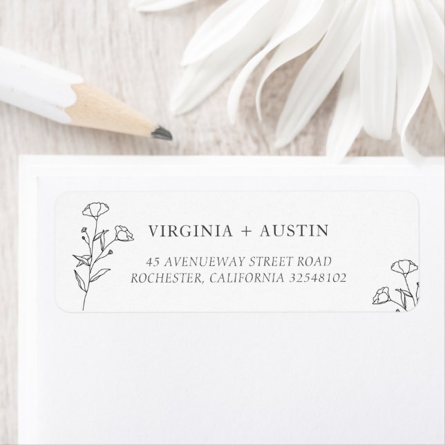 Simple Minimalist Modern Floral Wedding Address (Insitu)