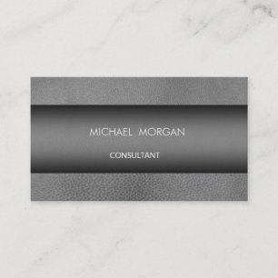 Simple Minimalist Modern ,Leather Look Business Card