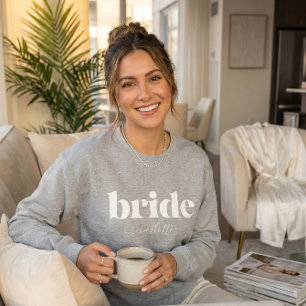 Simple Minimalist Modern Personalised Bride  Sweatshirt