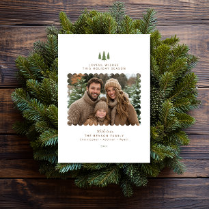 Simple Minimalist Modern Photo Christmas Card