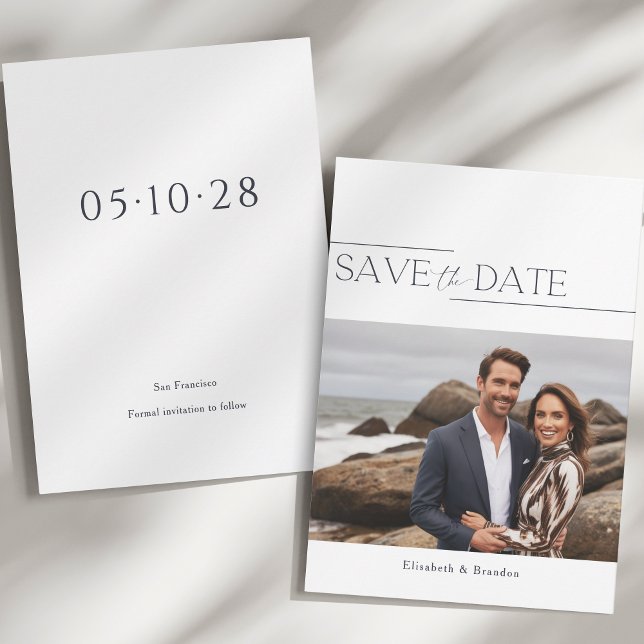 Simple minimalist modern photo wedding  save the date (Creator Uploaded)