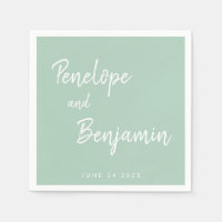 Simple Minimalist Modern Pistachio Green Wedding