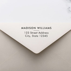 Simple Minimalist Modern Return Address Rubber Stamp