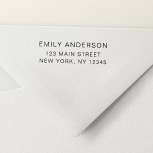 Simple Minimalist Modern Return Address Self-inking Stamp