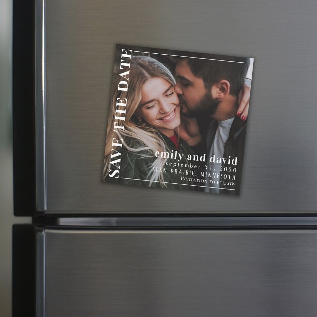 Simple Minimalist Modern Save the Date Magnetic  (Creator Uploaded)