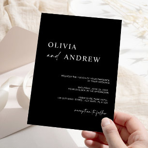 Simple Minimalist & Modern   Wedding Invitation