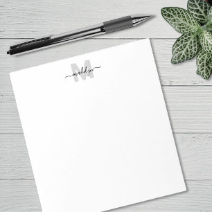 Simple Minimalist Monogram Notepad
