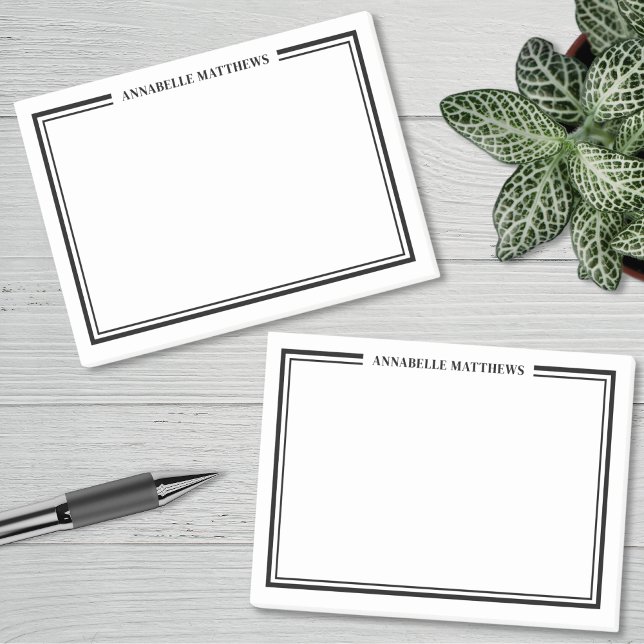 Simple Minimalist Monogram Post-it Notes (Simple Minimalist Monogram Post-it Notes)