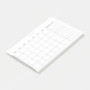 Simple Minimalist Monthly Planner and To Do List Post-it Notes