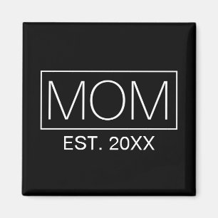 Simple Minimalist Mum Typography   Magnet