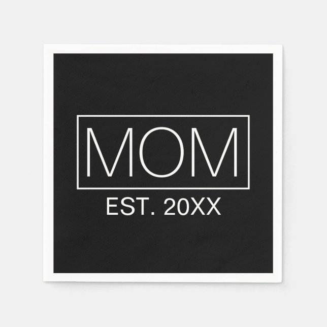 Simple Minimalist Mum Typography | Paper Napkin (Front)