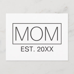Simple Minimalist Mum Typography   Postcard