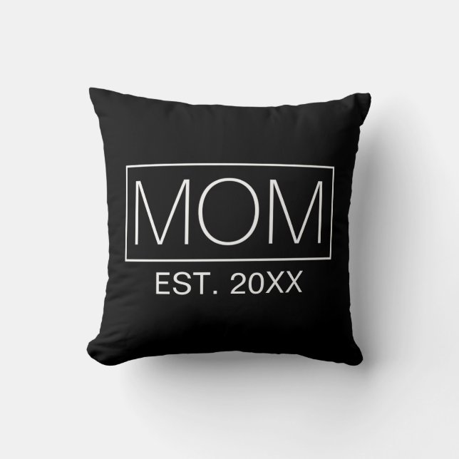 Simple Minimalist Mum Typography | Throw Pillow (Front)