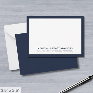 Simple Minimalist Navy Blue Card