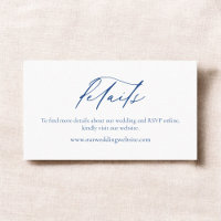 Simple Minimalist Navy Blue Wedding Details