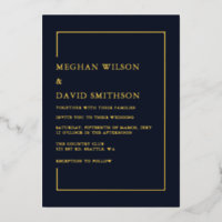 Simple Minimalist Navy Modern Wedding