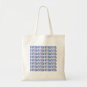 Simple Minimalist Oil Paint Blue Lines Tote Bag