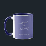 Simple Minimalist Periwinkle Blue Wedding Mug<br><div class="desc">Simple Minimalist Periwinkle Blue Wedding Mugs for Wedding Party Gifts. The colour of the year 2022 is Periwinkle Blue,  the warmest and happiest colour of all the blue hues.</div>