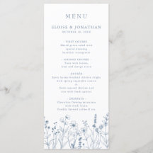 Simple Minimalist Periwinkle Wildflower Wedding