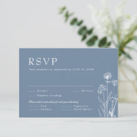 Simple Minimalist Periwinkle Wildflower Wedding RS