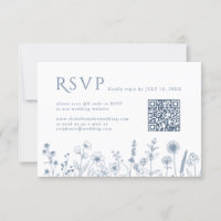Simple Minimalist Periwinkle Wildflower Wedding