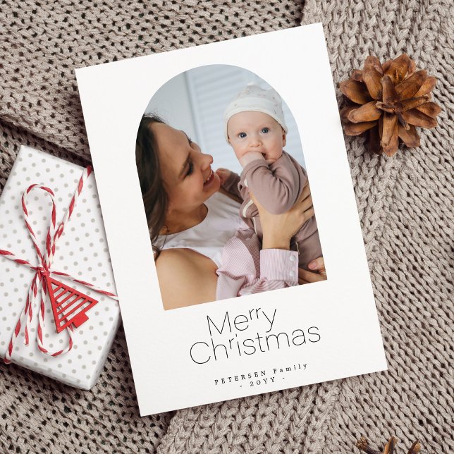 Simple minimalist photo Christmas Holiday Card (Creator Uploaded)