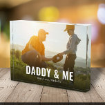 Simple Minimalist Photo Daddy and Me Custom<br><div class="desc">This design features a simple minimalist cute daddy and me custom quote photo block with a modern minimalist typography style,  makes a great keepsake,  for a Father and kids or family,  perfect for Fathers Day or birthday</div>