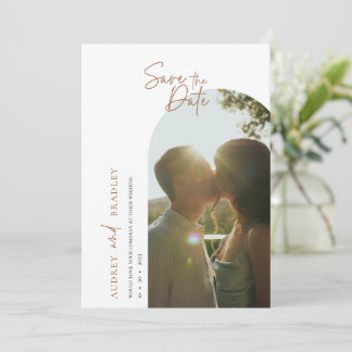 Simple Minimalist Photo | Elegant Wedding  Invitation