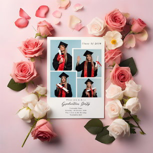 Simple Minimalist Photo Graduation Invitation
