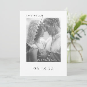 Simple Minimalist Photo Modern Wedding Save The Date