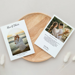 Simple Minimalist Photo Thank You Card