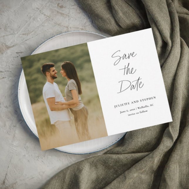 Simple Minimalist Photo Wedding Save The Date (Creator Uploaded)