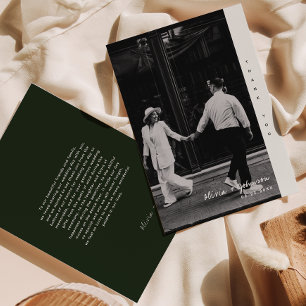 Simple Minimalist Photo Wedding Thank You Card