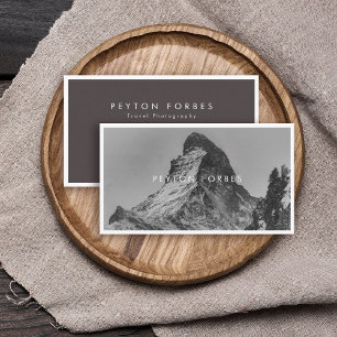 Simple Minimalist Photographer Professional Business Card