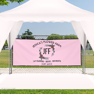 Simple Minimalist Pink & Black Business Logo Banner