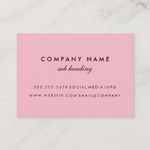 Simple Minimalist Pink Discount Card