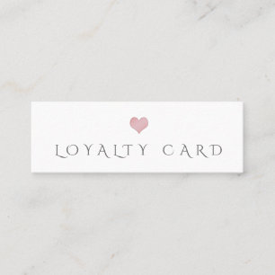 Simple minimalist pink heart Loyalty card