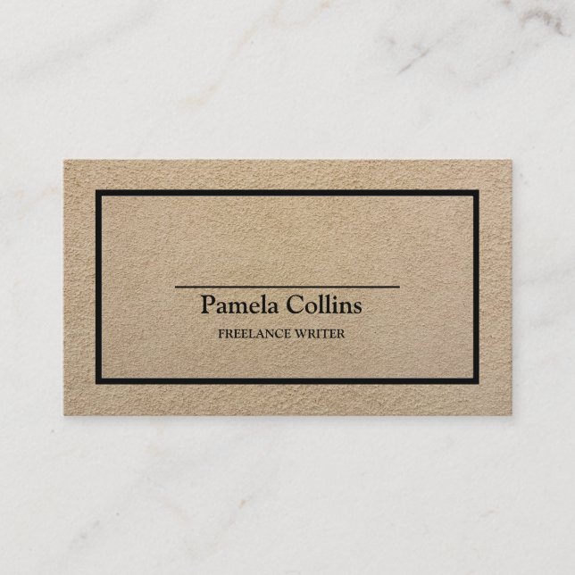 Simple Minimalist Professional Elegant Kraft Business Card (Front)