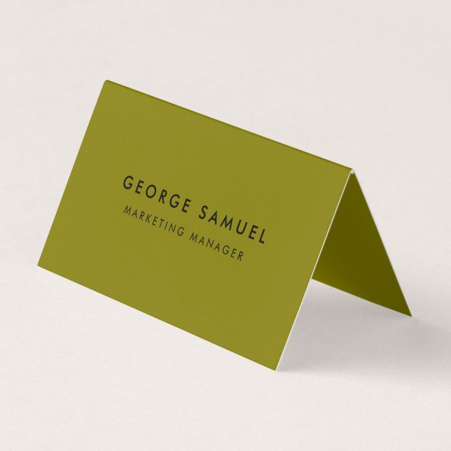 Simple Minimalist Professional Folder CustomSimple Business Card (Front)