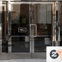 Simple Minimalist Pull Door Sign