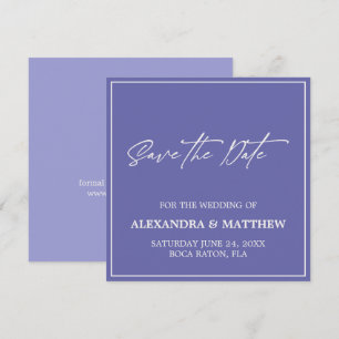 Simple Minimalist Purple  Save The Date