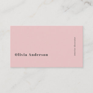 Simple Minimalist QR Code Pale Pink Modern Stylish Business Card