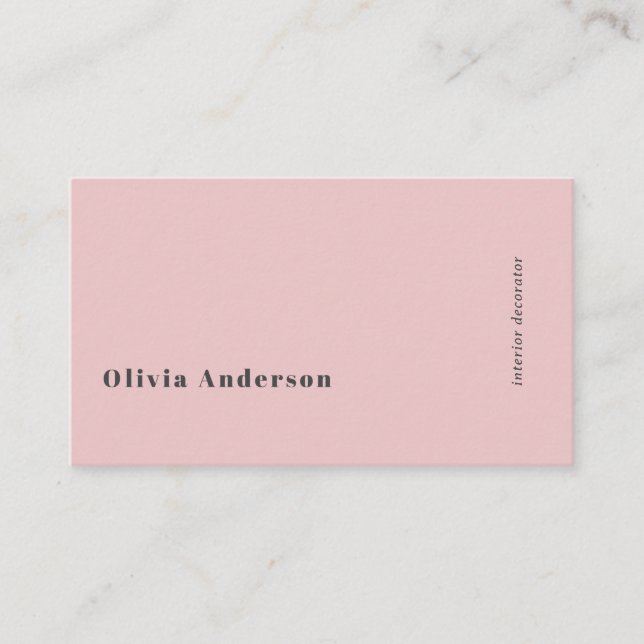 Simple Minimalist QR Code Pale Pink Modern Stylish Business Card (Front)