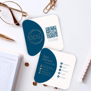 Simple Minimalist Realtor QR Code Business Card